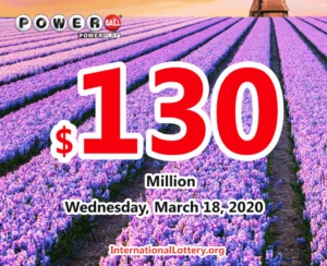 2020年3月14日的Powerball结果：一位康涅狄格州的玩家获得了100万美元。