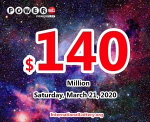 谁将在2020年3月21日赢得下个1.4亿美元的强力球头奖？
