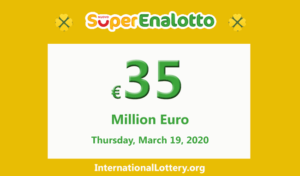 2020年3月17日，SuperEnalotto 彩票结果；头奖增至3500万欧元。
